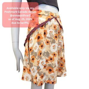 XS bul Australia Floral Skirt in Orange and Cream